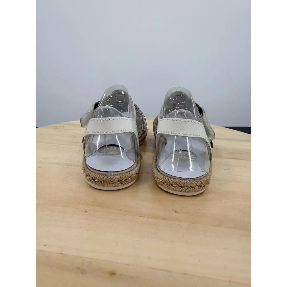UGG Gretel Sandals White Leather Sandals NEW Authentic Size 9 Summer